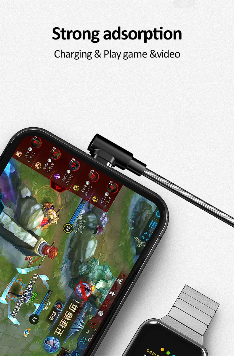 90 Degree Support Speed Fast Charging 3A Multiple 3 in 1 magnetic usb cable - ANKUX.COM