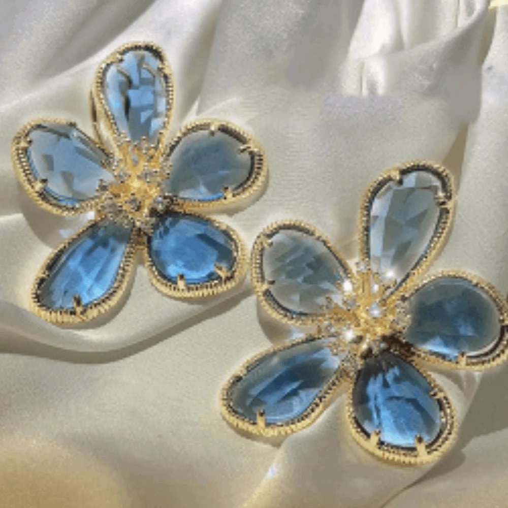 

fahsion colorful cristal glass crystal palace pastel earring women earrings, Rich