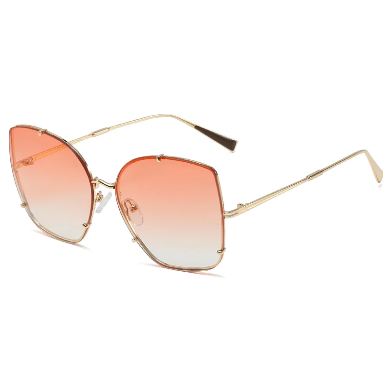 

SHINELOT 95230 Wholesale Fashion Oversize Designer Women Shades Square Luxury Metal Frame Shield Sunglasses