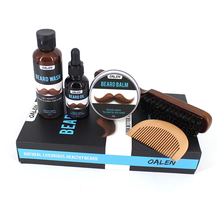 

Private Label Men Beard Grooming Kit with Beard Oil beard wash and conditioner
