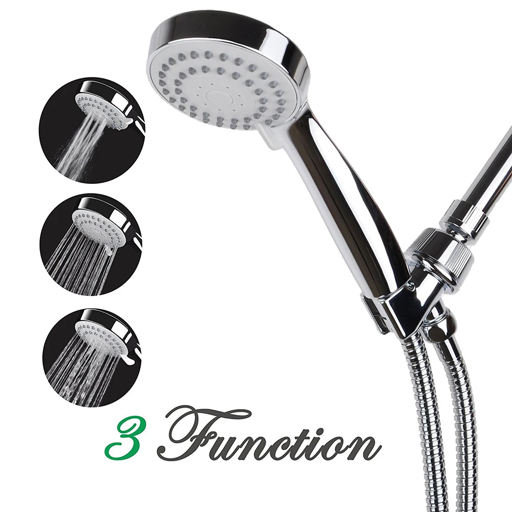 Hand Shower Head Bathroom Abs Plastic Water Saving Handheld Shower Set ...