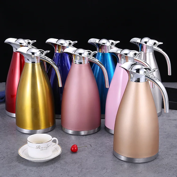 

Wholesale customizable high quality 1.5L 2.0L double wall vacuum stainless steel thermos flask with removable lid, Customized colors acceptable