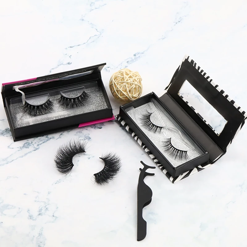 

Top quality 25mm real mink wispy lashes bulk vendor wholesale 3D mink lashes, Black and colored