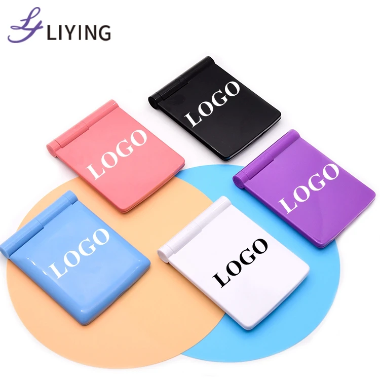 

small MOQ private label magnifying led makeup pocket mirror