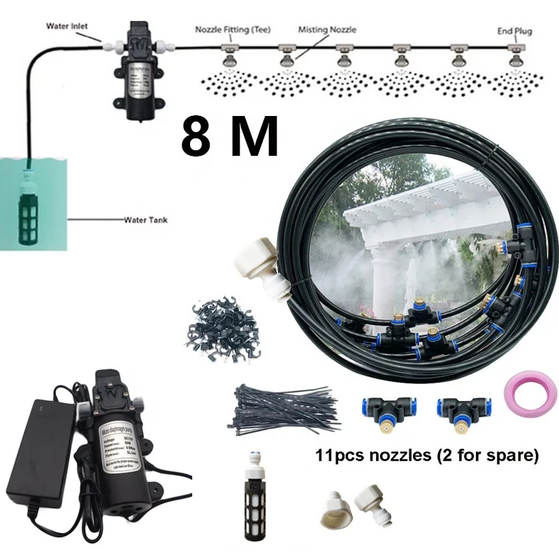 

Low pressur fog nozzle System or disinfection chamber or tunnel