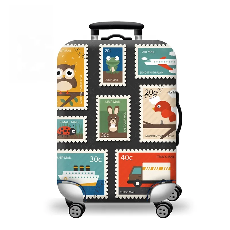 

World Travel Suitcase Cover Cartoon Luggage Cover, Customized color