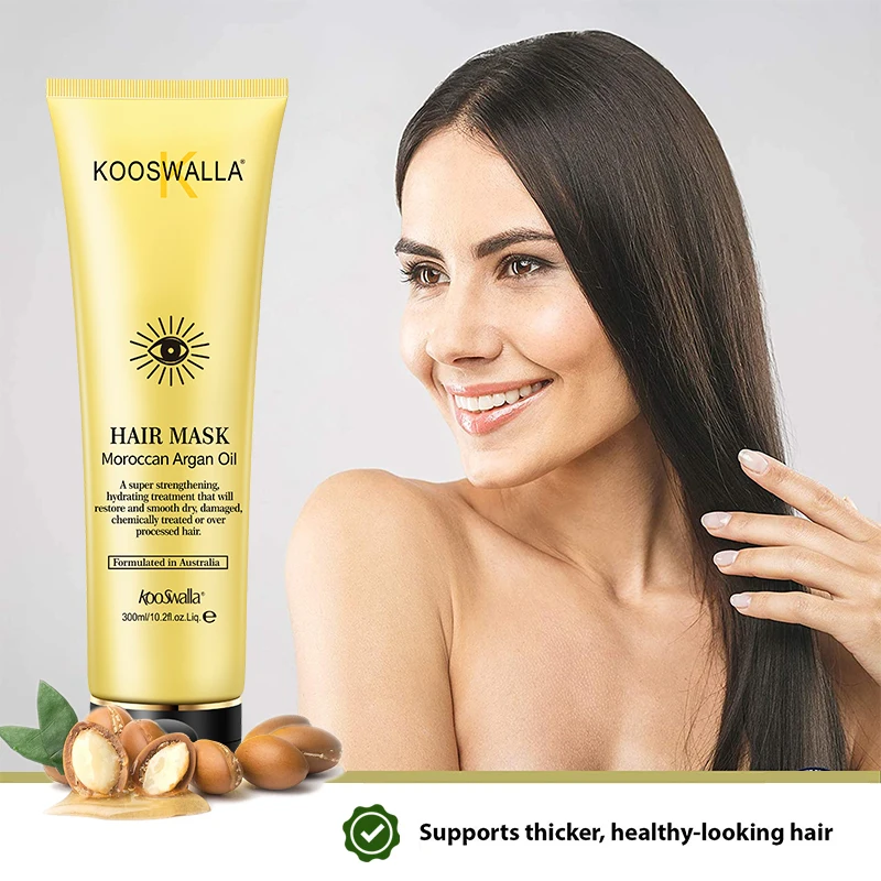 
Private label natural organic kooswalla 300ml keratin salon mask repair hair 
