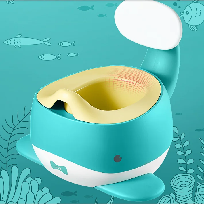 

KUB cute animal design portable baby potty whale training toilet for toddler, Grey and pink, green and yellow