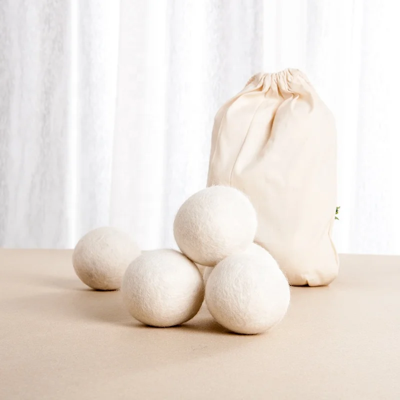 

2019 trending amazon 6-Pack XL Premium 100% Merino wool dryer balls for dryer, Nature white;black /any color