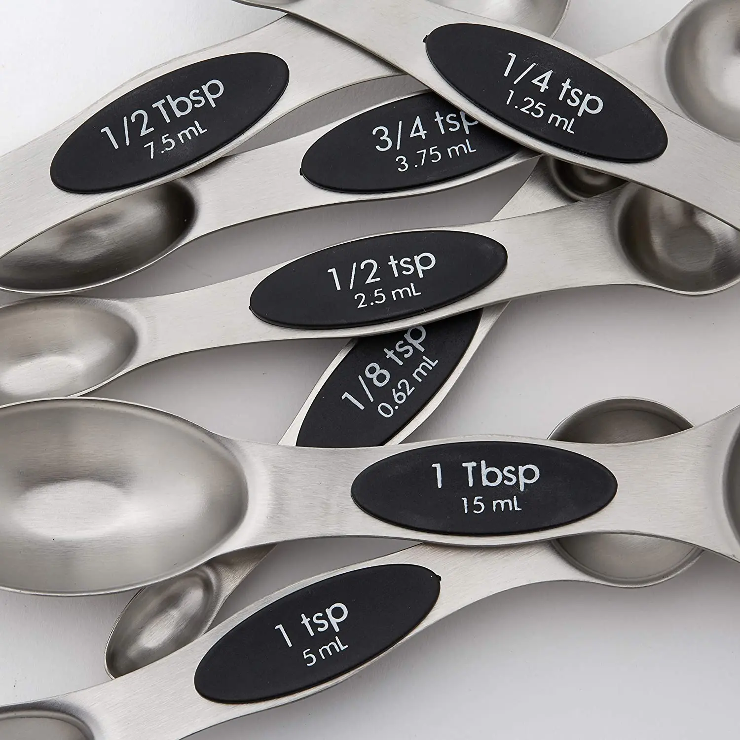 

0.62ml-15ml Kitchen Seasoning Tools 8 Piece Stainless Steel 10cc Measuring Spoon Set Kitchen Tools, Colorful/black