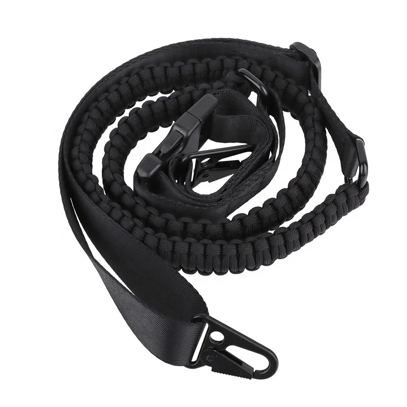 

Mzj Optics adjustable tactical gun sling belt two points heavy duty military rifle sling airsoft strap, Black