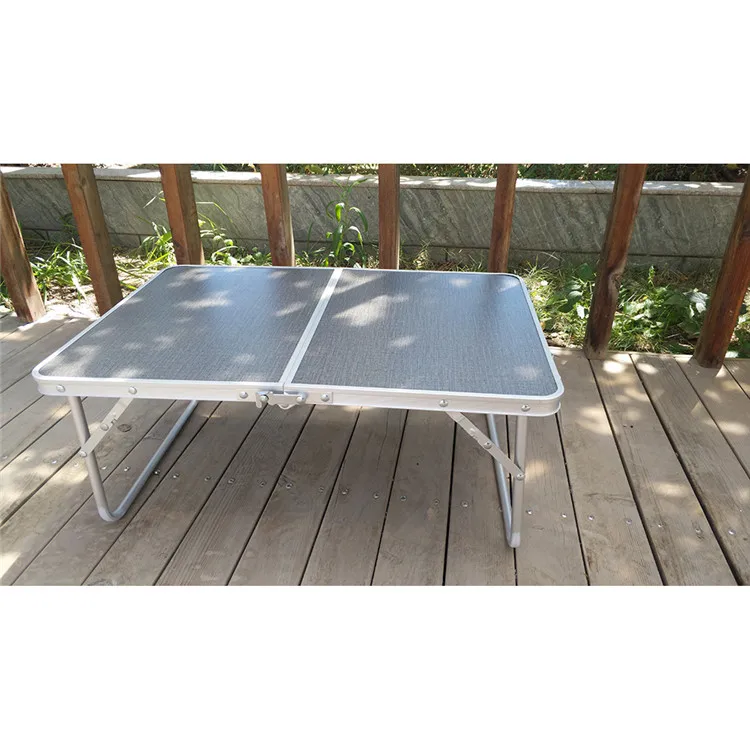 

MDF table top material Aluminium alloy frame lightweight portable fold up picnic table, Customized color