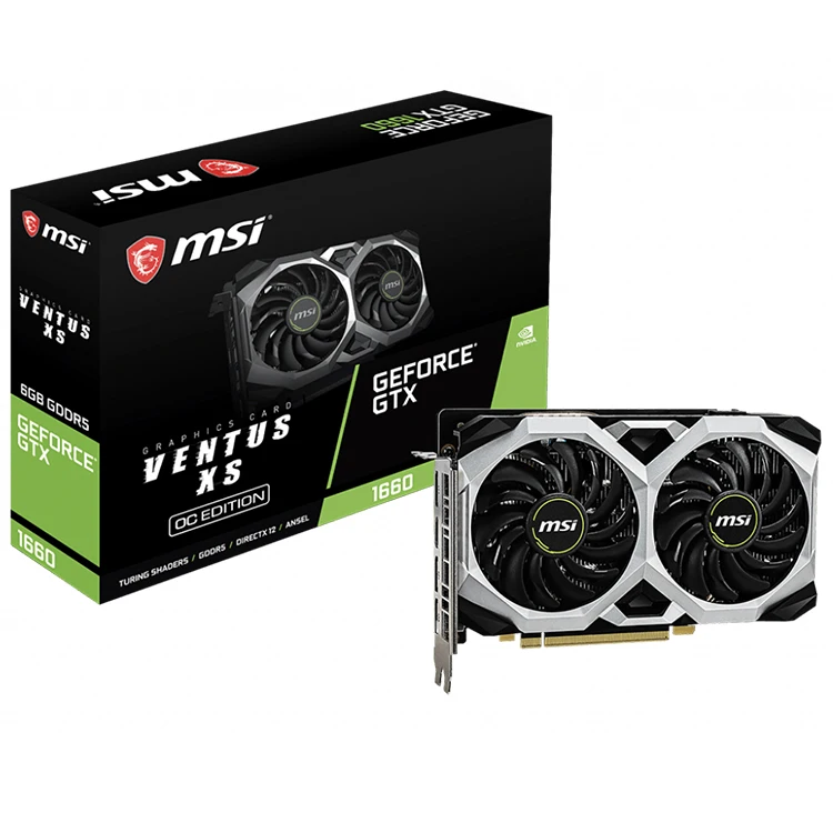 

MSI NVIDIA GeForce GTX 1660 XS 6G OC Graphics Card with 6GB GDDR5 Memory Support OverClocking DisplayPort x 3 1.4 Output