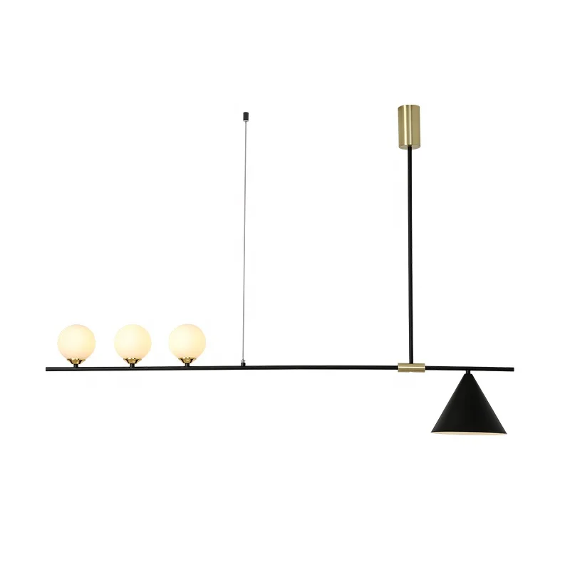 Creative personality simple modern living room light luxury extremely simple long table bar bar three dining room hanging lamps