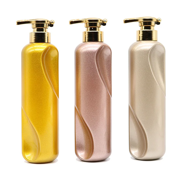 

wholesale 300ml 500ml 750ml big volume PET shampoo bottle lotion pump sprayer skin care bottle screen printing shampoo bottle
