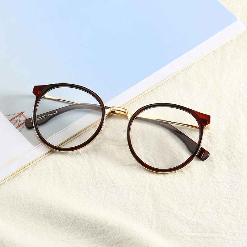 

Shuyuan cat eye optical frames metal glasses for reading myopia custom
