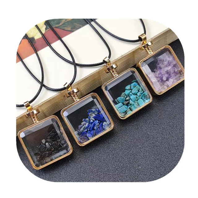 

Wholesale 42mm spiritual products crystal jewelry natur mixed quartz crystal chips cube pendants for gift