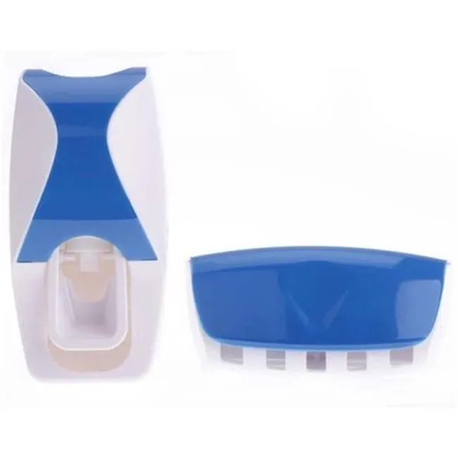 

Automatic Toothpaste Dispenser Squeezer And Tooth Brush Holder Set Wall Mount Rack