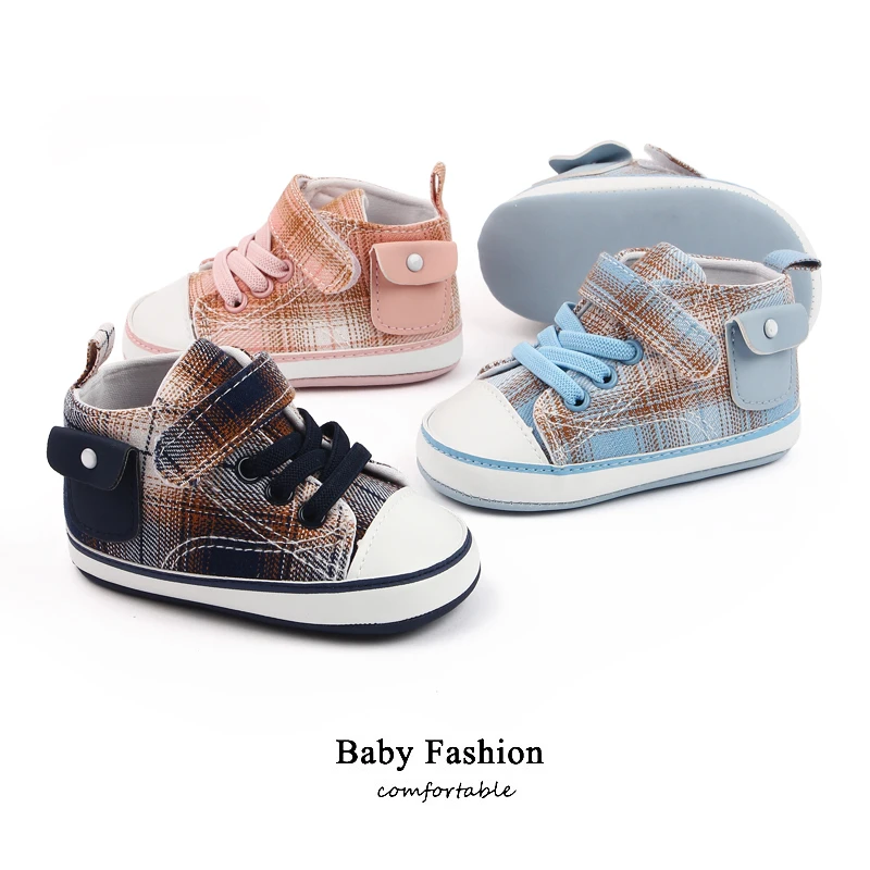 

2022 Fashion Trend Baby Boys Girls Casual Shoes Cotton Comfortable Sole Toddler Shoes, Pink/blue/dark blue