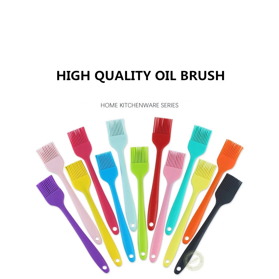 

Food Grade Plastic Handle Pastry Cooking Basting Brush Bbq Grilling Kitchen Silicone Oil Brush, Pic ture