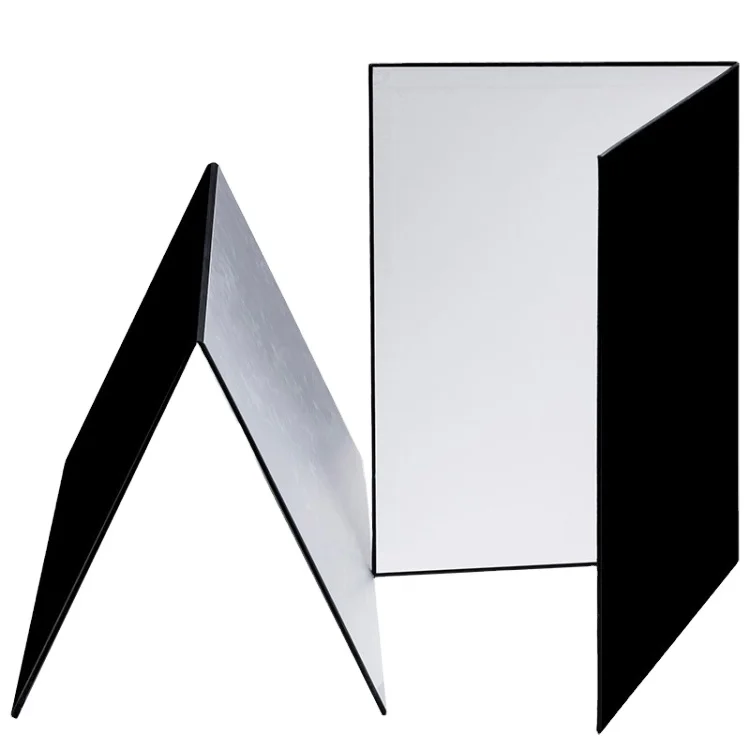 

3-in-1 Reflective Board White Black Silver A3 Cardboard Folding Light Diffuser Board Studio Background