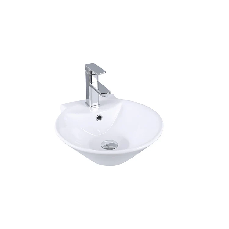 custom made modern New bathroom Detached sink ceramics design white simple stylish big wash basin water tap