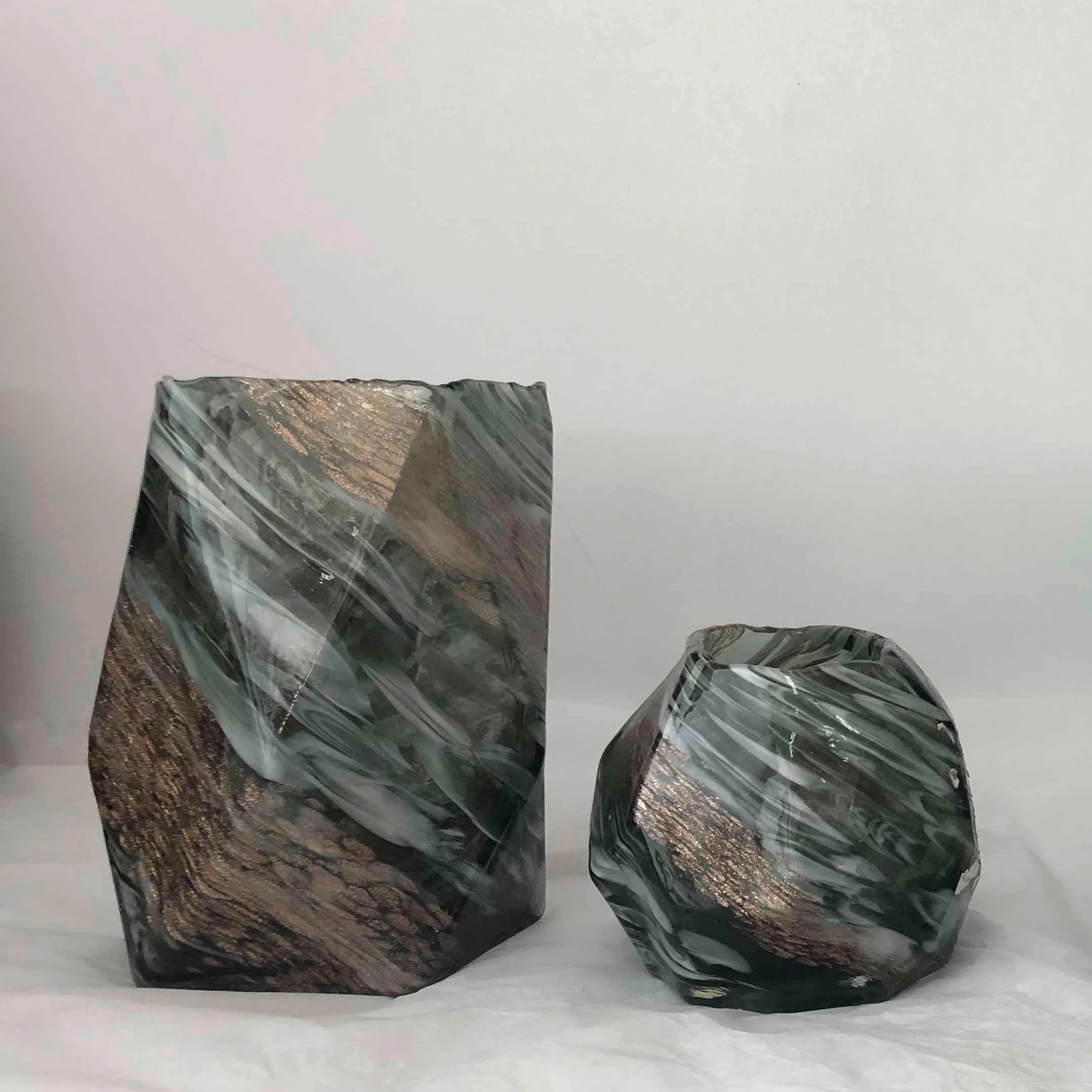 

Wholesale Cheap Marbled Geode Glass Vase For Home Decoration