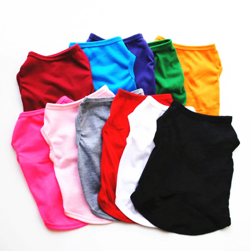 

Hot Sale Fashionable Wholesale Blank Dog Vest Cotton Dog Blank T Shirt Summer Clothes