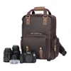 Tiding custom waterproof genuine leather dlsr camera back pack Backpack camera bags