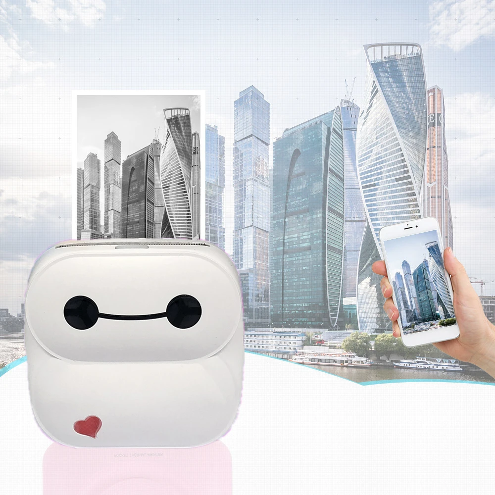 
Smart Wireless Phone Photo Printer WiFi Portable Mini Photo Printer for iOS and Android Smartphone 