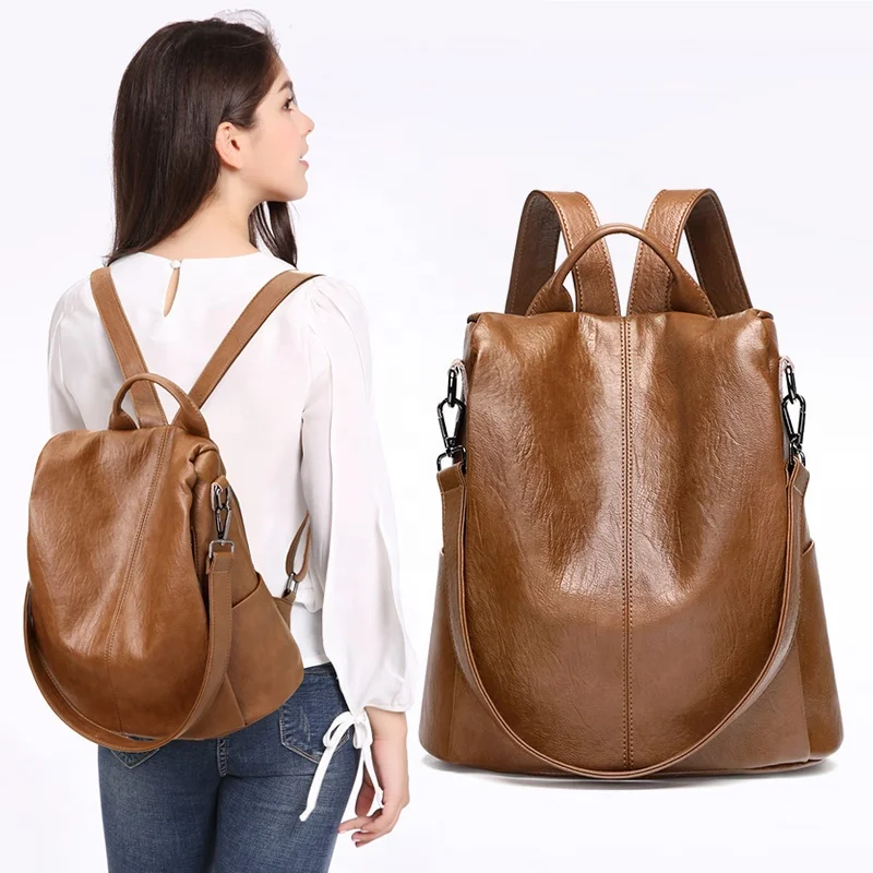 

Women Backpack Purse PU Leather Anti-theft Casual Shoulder Bag Fashion Ladies Satchel Bags