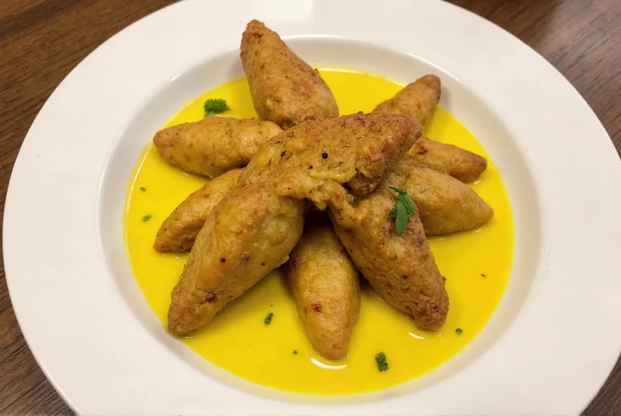 Chicken Wings Dipped in Yellow Sauce