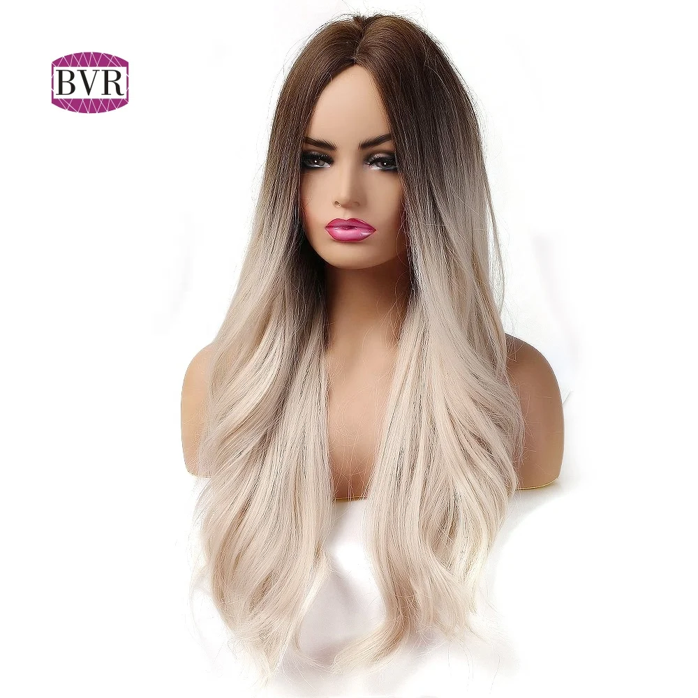 

BVR Ombre Blond Long Body Wave Wholesale Synthetic Premium Fibre Hair Wigs for Woman