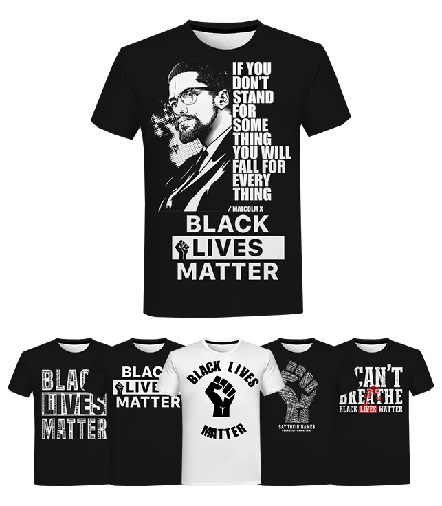 

Black Lives Matter 3D Printed Shirts for Men and Women Short Sleeve 3D Printing Shirt From Men I Can't Breathe George Floyd Tops