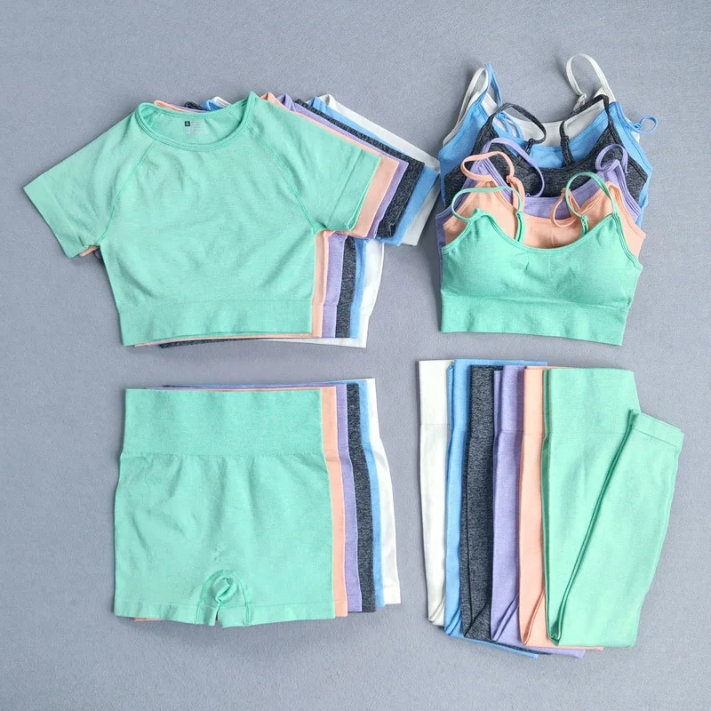 

Fashion custom logo quick dry sports bra top and shorts set yoga activewear 2021 leggings set fitness wear