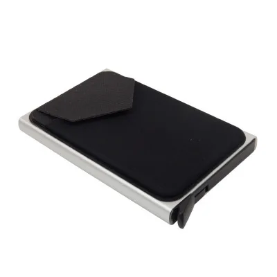 

2021 hot selling Top Loaders Sports Card Holder id card metal wallet holder leather color pu sublimation credit card holder, Picture
