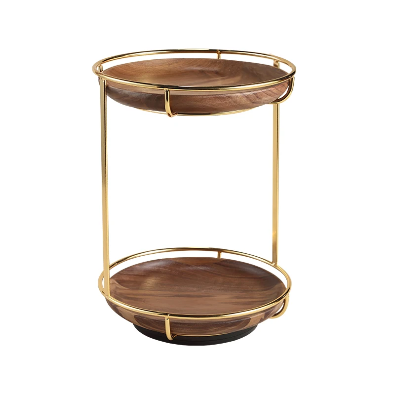 

Wood Metal Rotating Makeup Cosmetic Jewelry Organizer Tray Holder Earring Necklace Ring Bracelet Jewellery Display Storage Rack