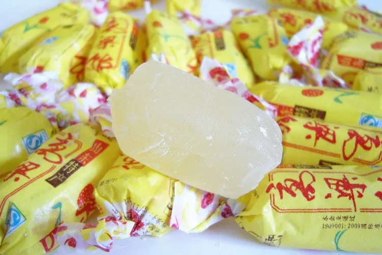 
Chinese sweet sorghum Shandong specialty yellow package soft candy 220g 