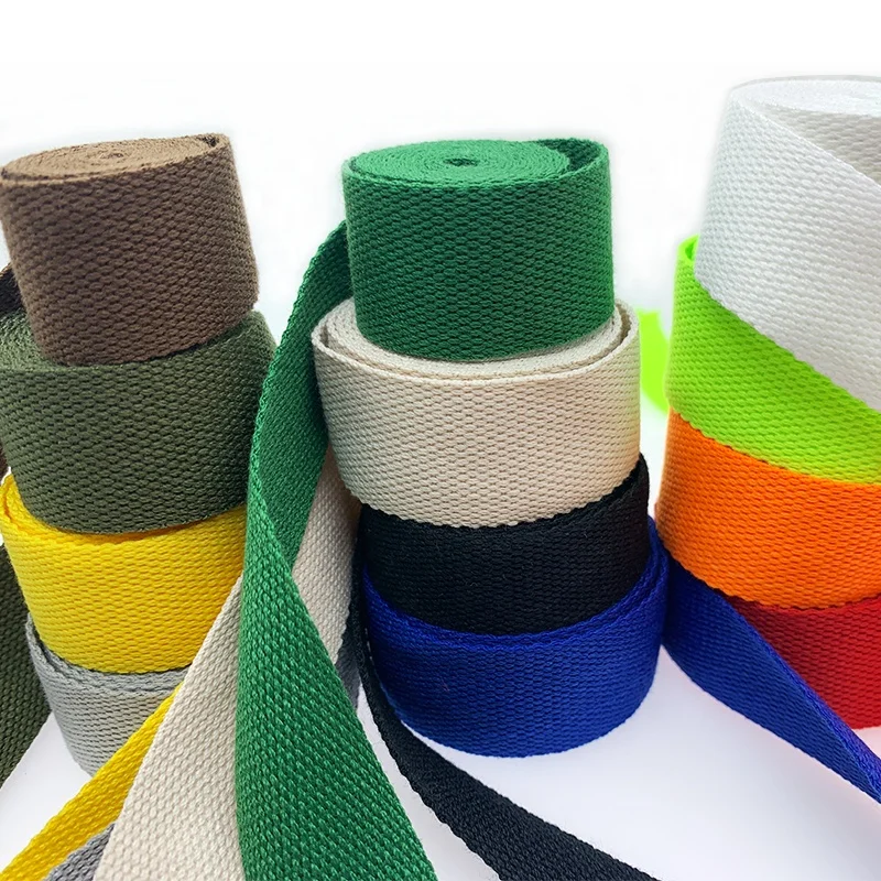 

Custom Multi Color Organic Cotton Canvas Webbing Polyester Cotton Webbing for Bag Strap, Colorful,customized
