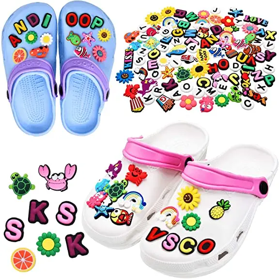 

Random Crocs Shoe Charms for Clog Shoes Decorations Wristband Bracelet Party Favors