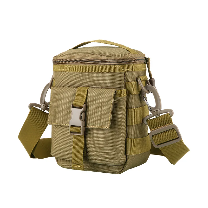 

High quality unisex waterproof fabric outdoor tactical shoulder bag, Camouflage/black/brown