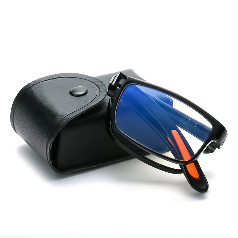 

915D Folding designer anti blue light blocking fiber reading glasses for men, Custom colors