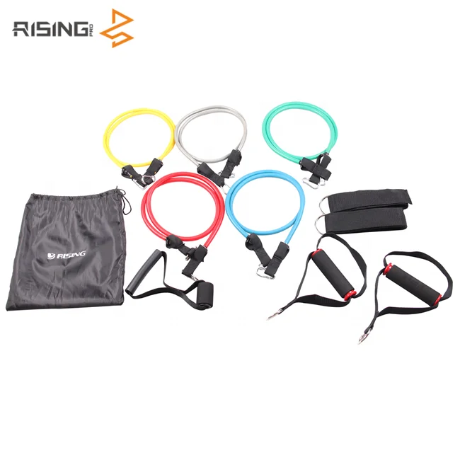 

Rising stock custom home fitness gym latex toning tube heavy heat resistance tube bands for home gym, Customized