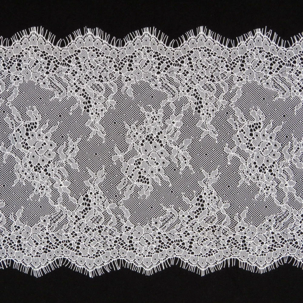 

Manufacture high quality eyelash chantilly lace trim custom, Accept customized color