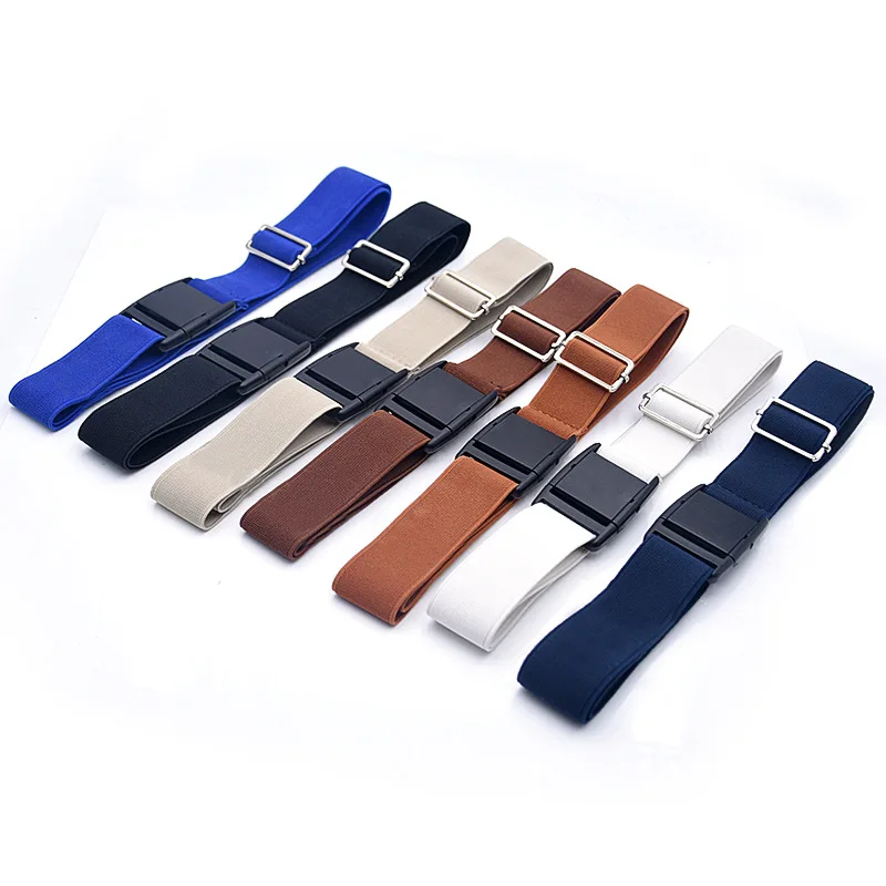 

New men's and women's elastic invisible belt jeans simple and versatile lazy belt