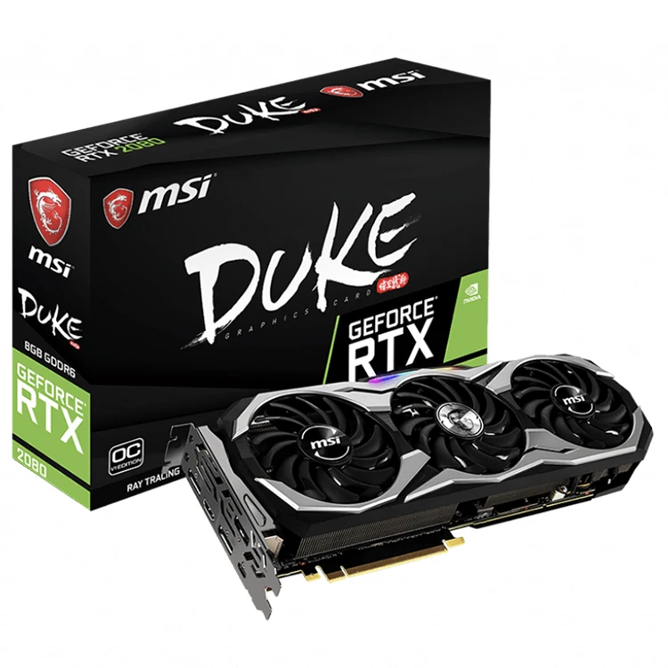 

MSI NVIDIA GeForce RTX 2080 DUKE 8G Gaming Graphics Card with 8GB GDDR6 256-bit Memory Support Overclocking NVLink