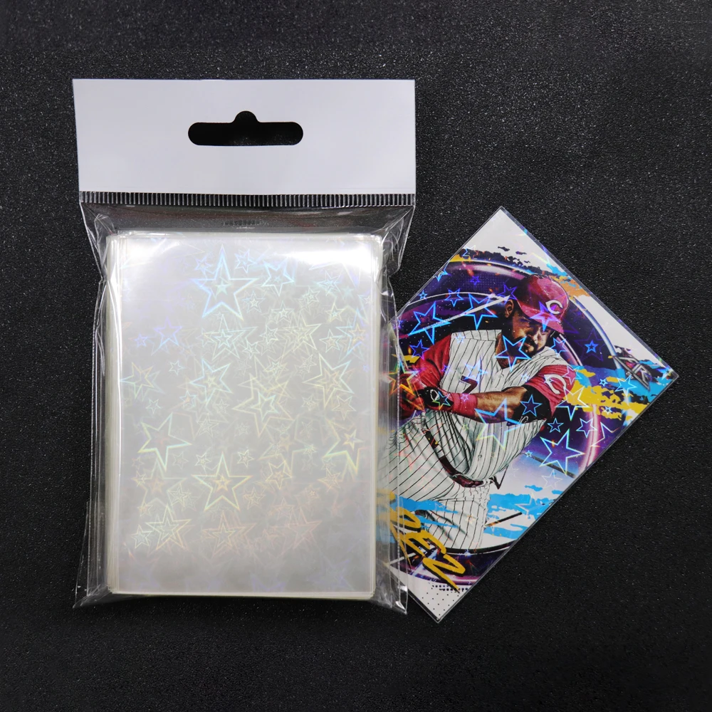 New Arrival Big Stars Effects 1000pcs 65x90mm Hologram Pefect Fit Card Sleeves Baseball Card Sleeves Buy Baseball Card Sleeves Hologram Card Sleeves Custom Holographic Card Sleeves Product On Alibaba Com