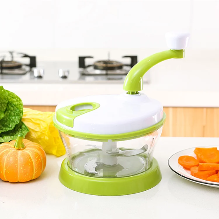 

A490 Multifunctional Manual Fruit Vegetable Chopper Grape Slicer Household Kitchen Food Processor Hand-crank Meat Grinder, Wite green