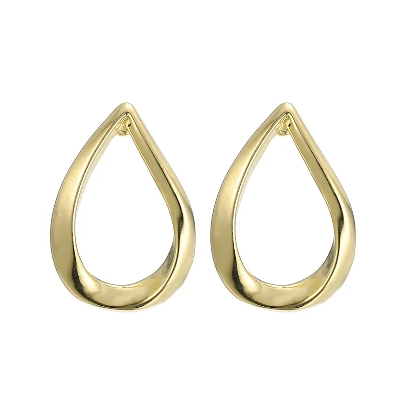 

Vintage Fashion 925 Silver Gold Water Drop EDROPLET Hot Sale Stud Earrings for Women 2021, As photo