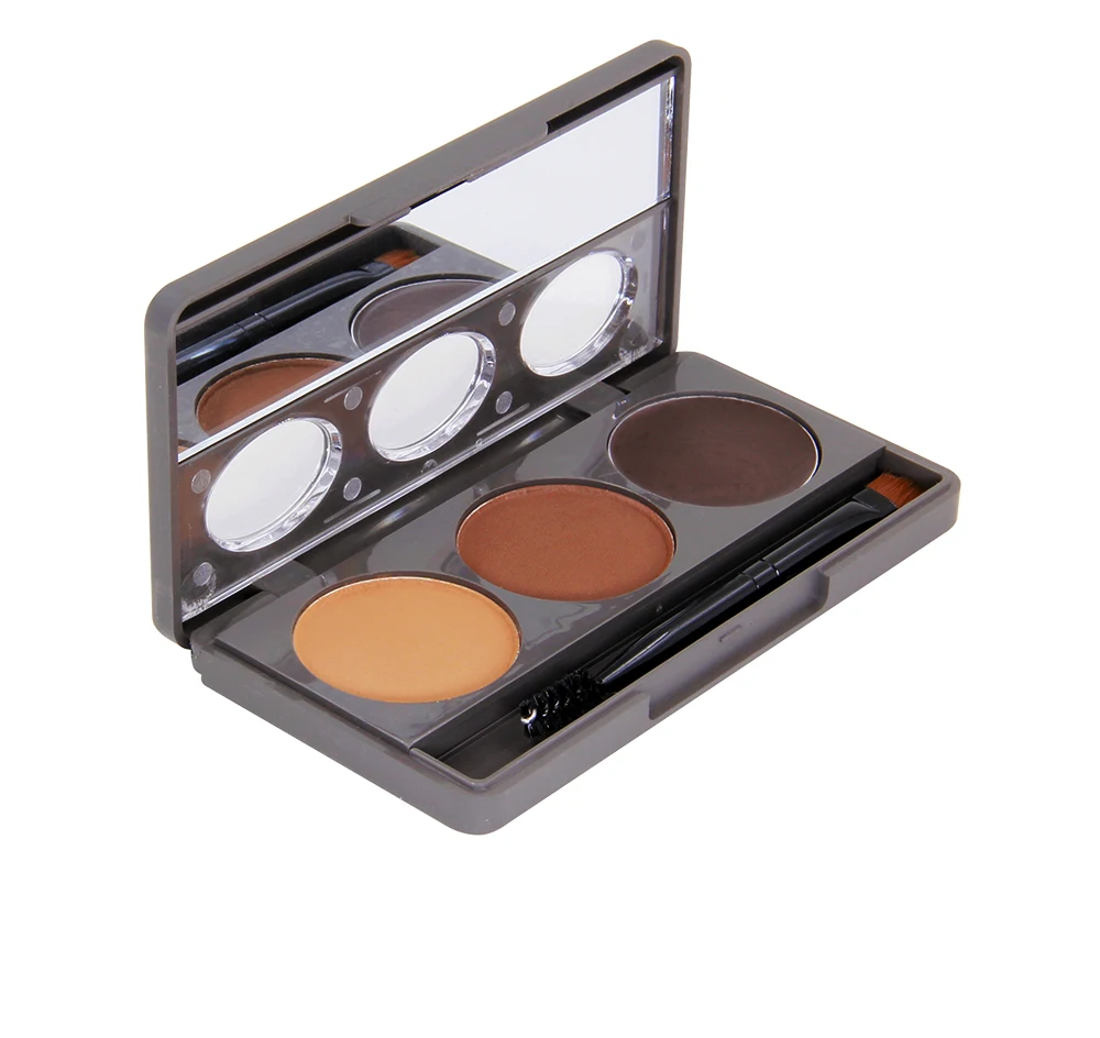 

Hot Selling Makeup 3 In 1 Box Eye Cheap Factory Waterproof Eye Brow Enhancers Eyeliner Powder Eyebrow Palette, Multi-colored